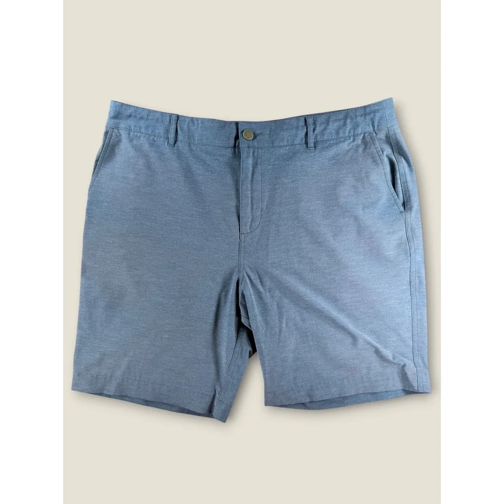 Faherty All Day Shorts Mens 36 Blue Hybrid Stretch Swim Chino MSC0012